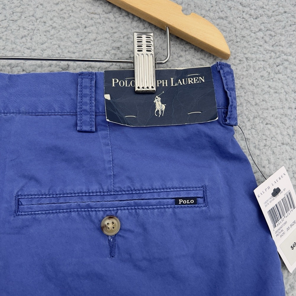 Polo Ralph Lauren Mens Chino Shorts Size 35 Royal Blue 10 Inch Cotton NWT - Picture 7 of 14